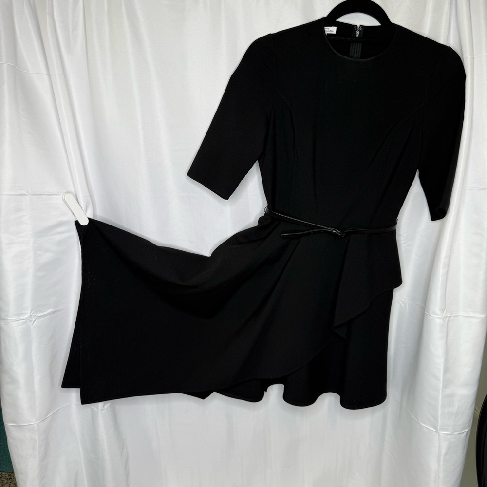 Oscar de la Renta Black Asymmetrical Dress, size 0